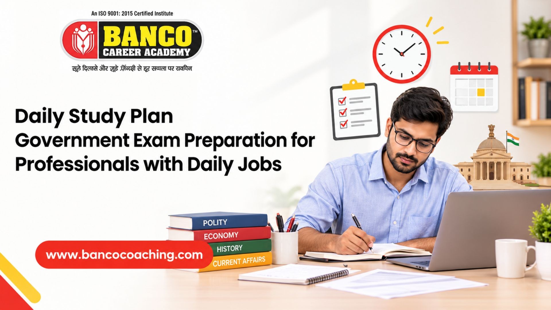 Daily Study Plan for Government Exams Preparation with Full-Time Professional Job